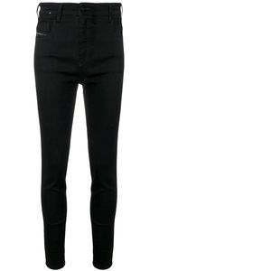 Diesel skinzee high waist skinny jeans in black